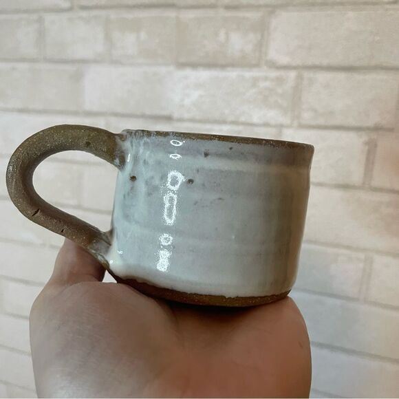 Hand thrown - Handmade 2” Pottery Small Mug / Espresso Mug - Picture 2 of 8